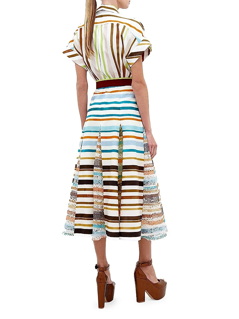 Odila Stripe Cotton Shirtdress