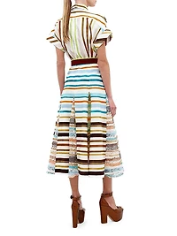 Odila Stripe Cotton Shirtdress