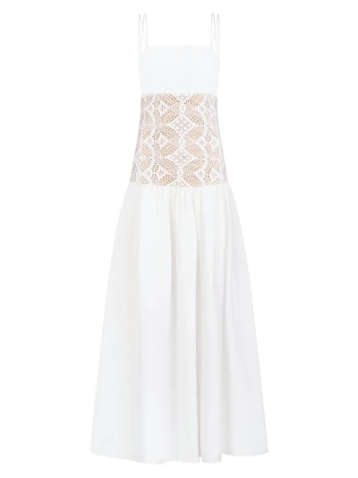 Pilar Linen & Lace Maxi Dress