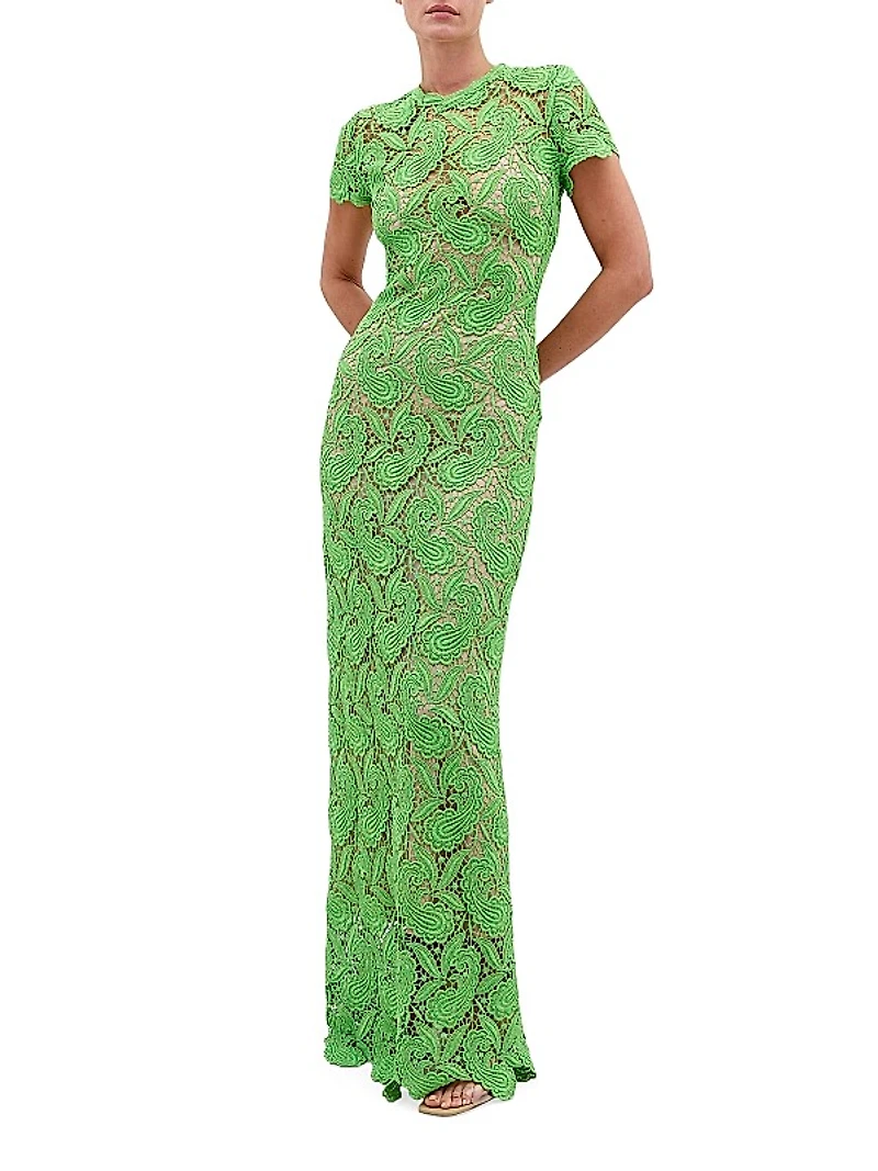 Roxanna Lace Column Gown