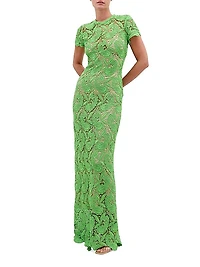 Roxanna Lace Column Gown