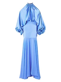Isadora Silk Blouson Maxi Dress