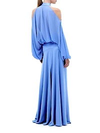 Isadora Silk Blouson Maxi Dress