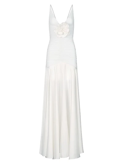 Sana Ruched Stretch Silk Jersey Dress