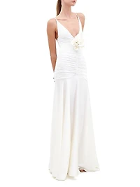 Sana Ruched Stretch Silk Jersey Dress