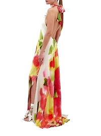 Sherry Floral Silk Maxi Dress