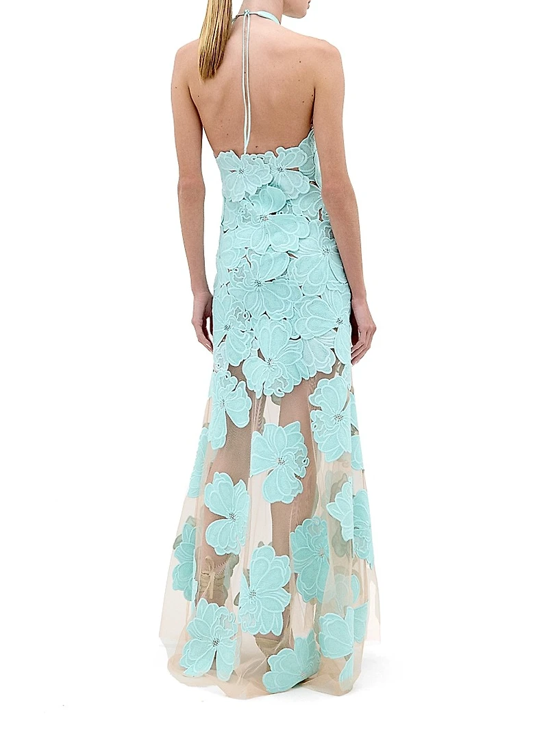 Mab Lace Tulle A-line Gown