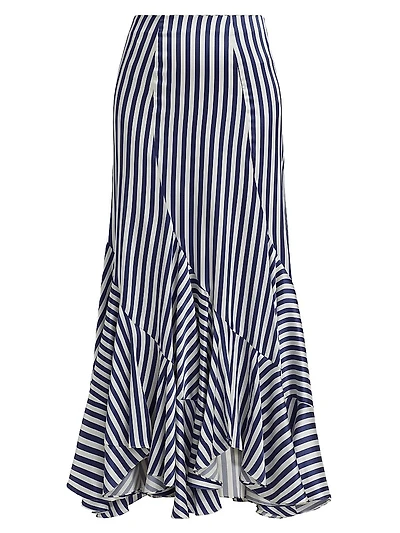 Florina Stripe Flounce Skirt