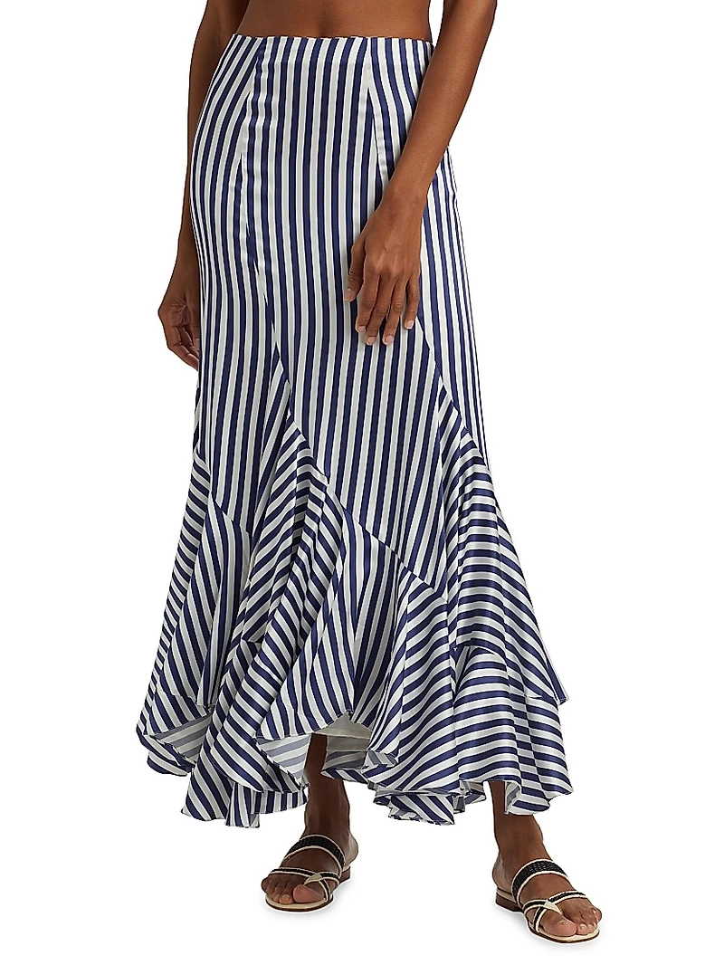 Florina Stripe Flounce Skirt