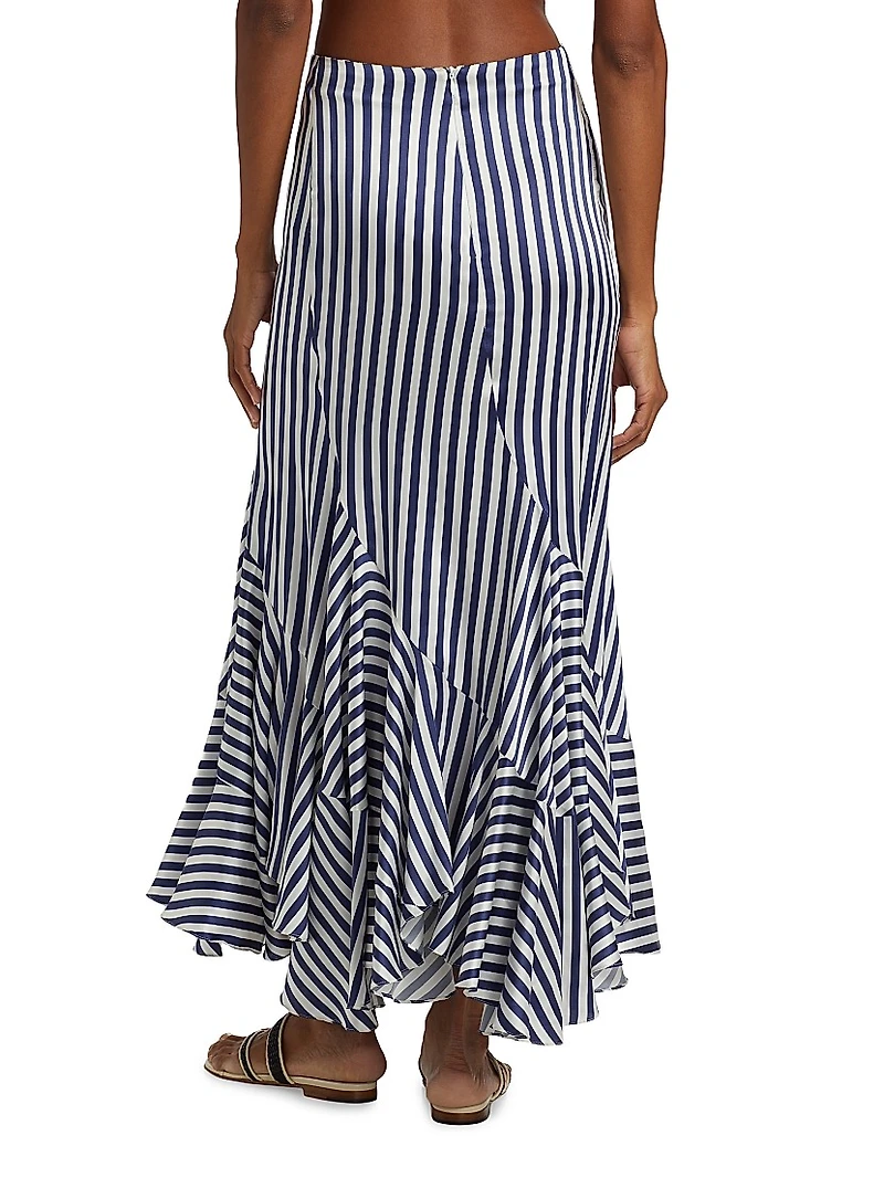Florina Stripe Flounce Skirt