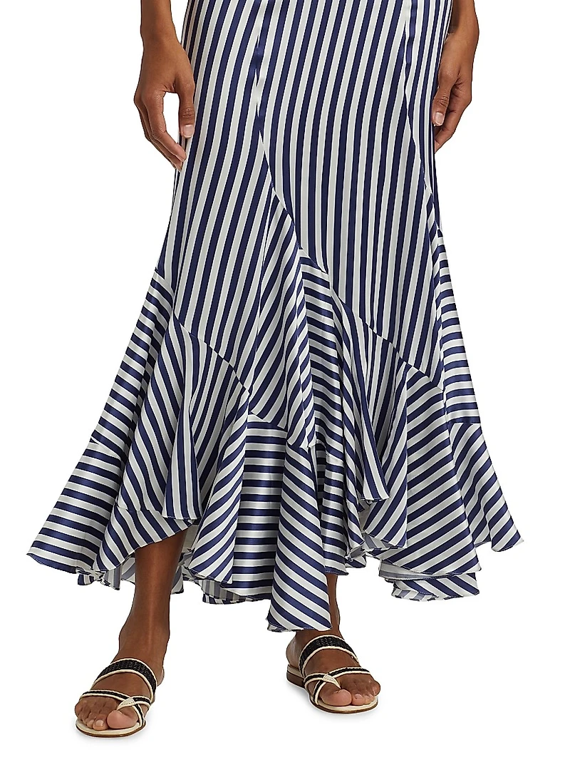 Florina Stripe Flounce Skirt