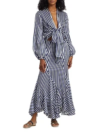 Florina Stripe Flounce Skirt