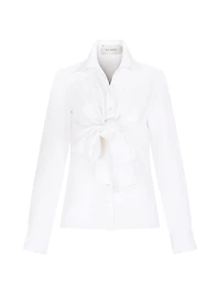 Mercury Tie-Front Linen Blouse