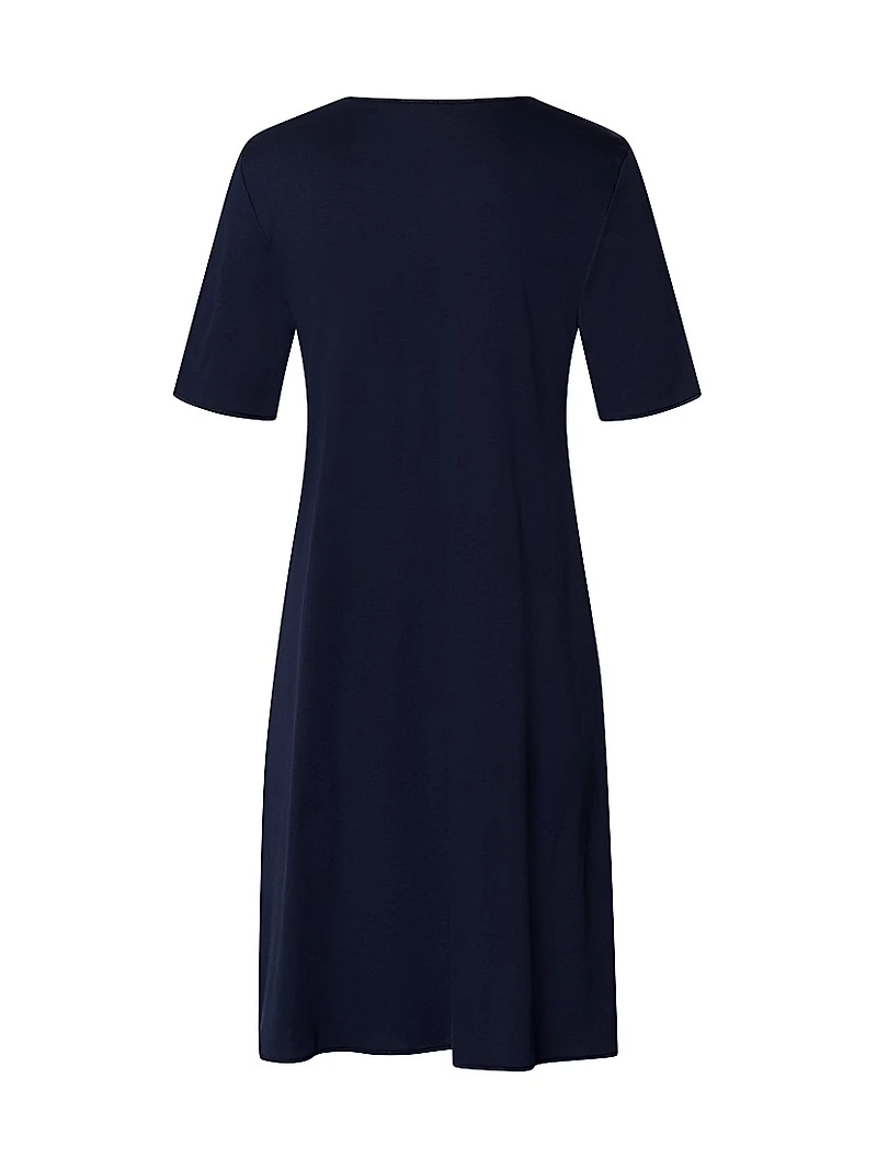 V-Neck Cotton & Silk Nightgown