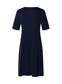 V-Neck Cotton & Silk Nightgown
