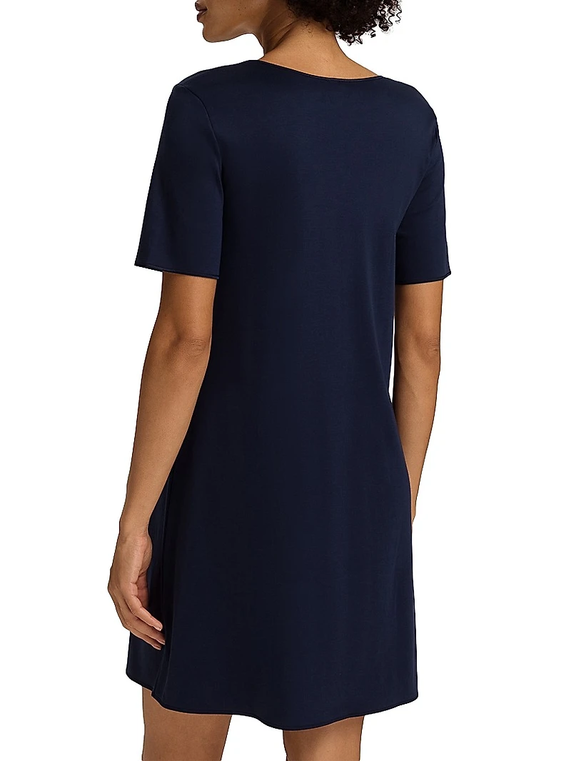 V-Neck Cotton & Silk Nightgown