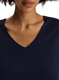 V-Neck Cotton & Silk Nightgown