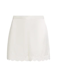 Rose Parfait Silk-Lace Shorts