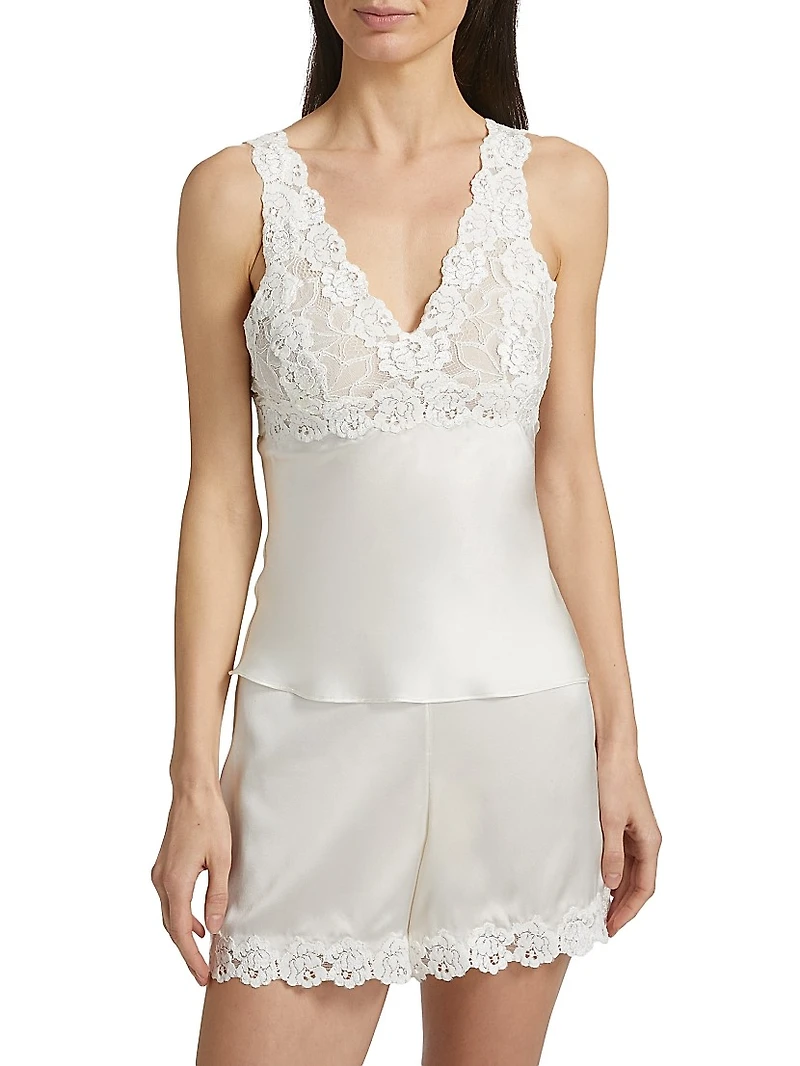 Rose Parfait Silk-Lace Camisole