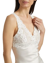 Rose Parfait Silk-Lace Camisole