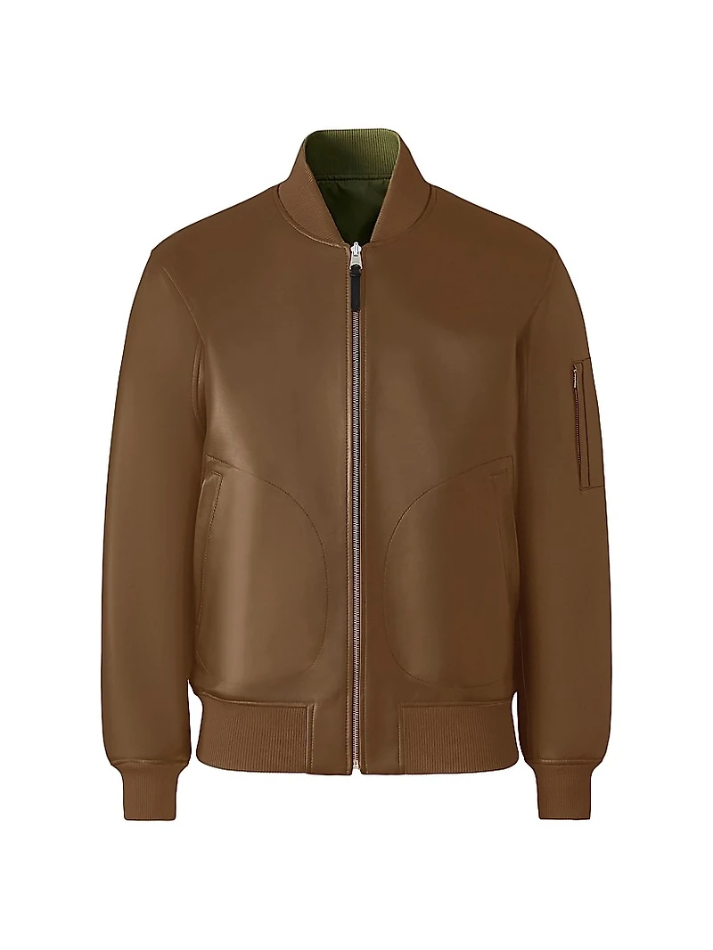 Easton Reversible Leather Bomber Jacket