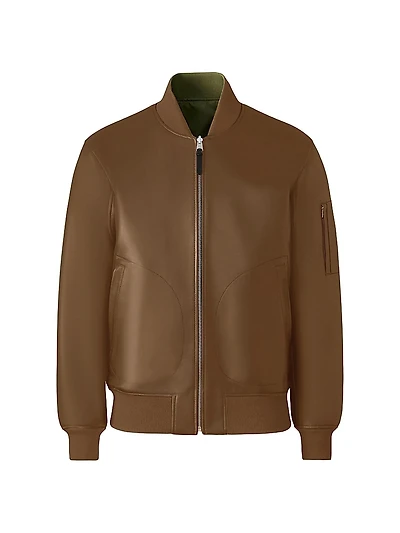 Easton Reversible Leather Bomber Jacket