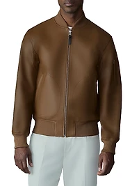 Easton Reversible Leather Bomber Jacket