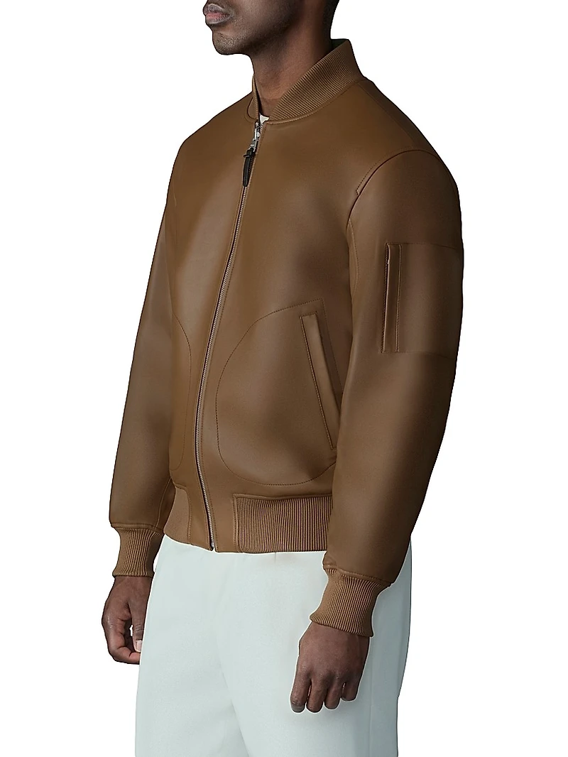 Easton Reversible Leather Bomber Jacket