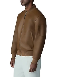 Easton Reversible Leather Bomber Jacket
