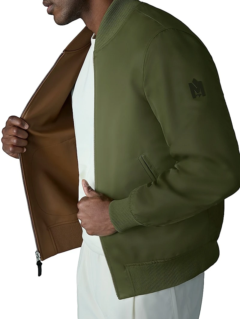 Easton Reversible Leather Bomber Jacket