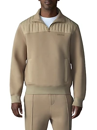 Corey Hybrid Down Quarter-Zip Sweater