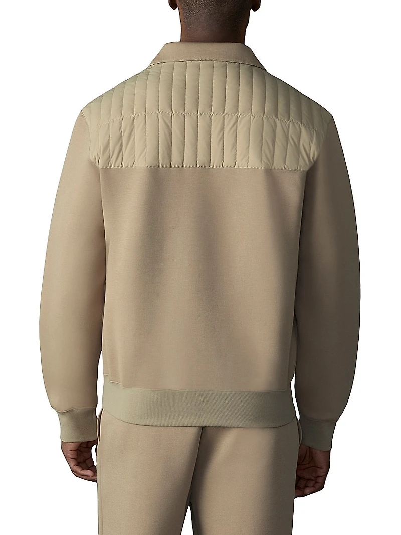 Corey Hybrid Down Quarter-Zip Sweater