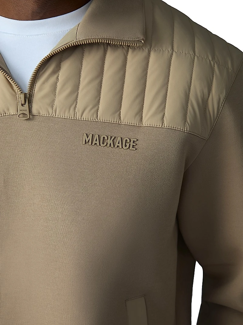 Corey Hybrid Down Quarter-Zip Sweater