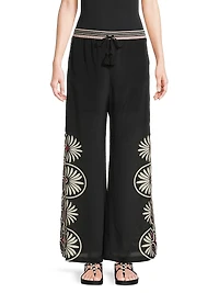 Valerie Siera Silk-Blend Wide-Leg Pants
