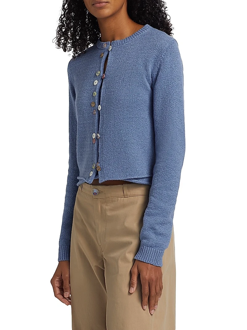 Nora Lite Cotton Crewneck Cardigan