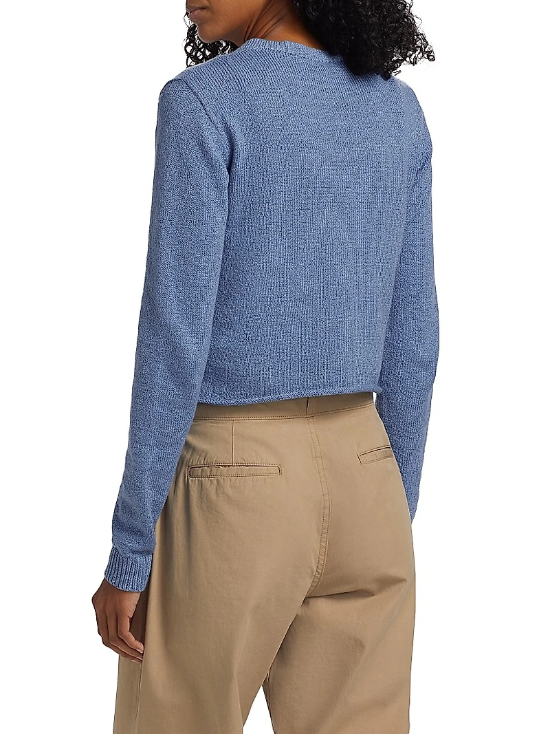 Nora Lite Cotton Crewneck Cardigan