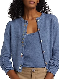 Nora Lite Cotton Crewneck Cardigan