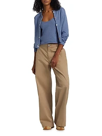 Nora Lite Cotton Crewneck Cardigan