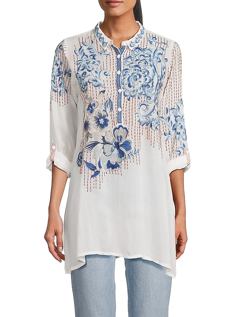 Gilani Floral Embroidered Shirt