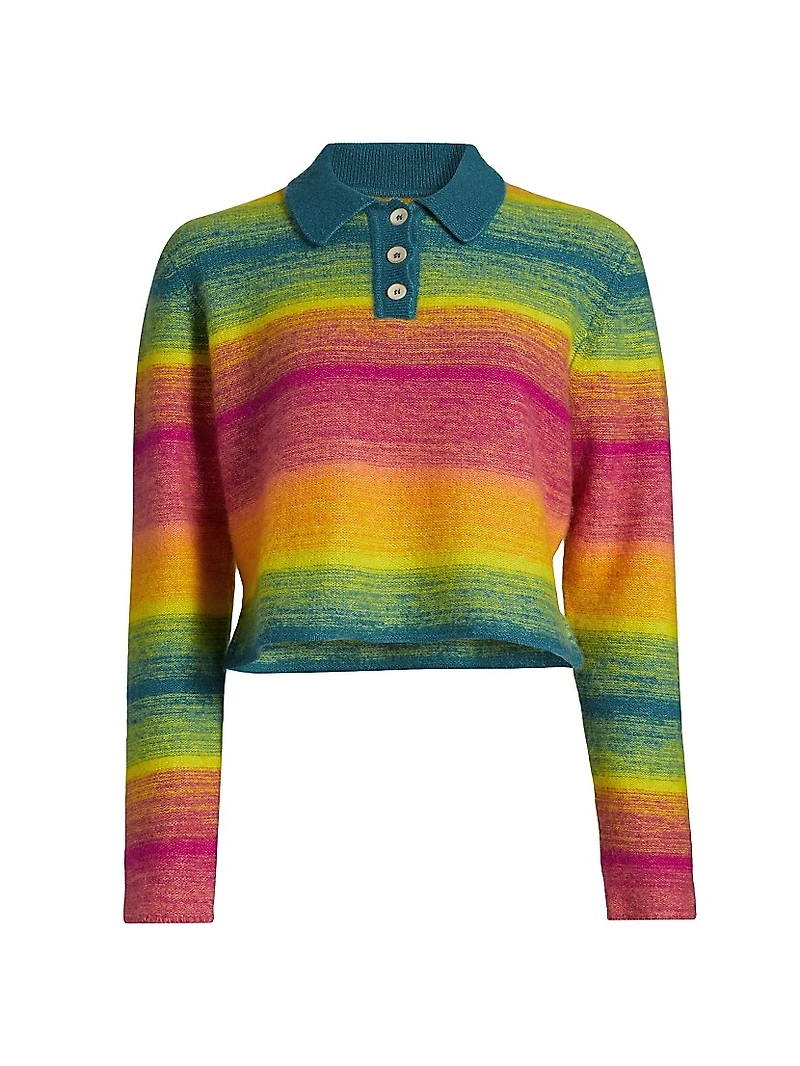 The Blurry Stripe Rugby Cashmere & Cotton Sweater