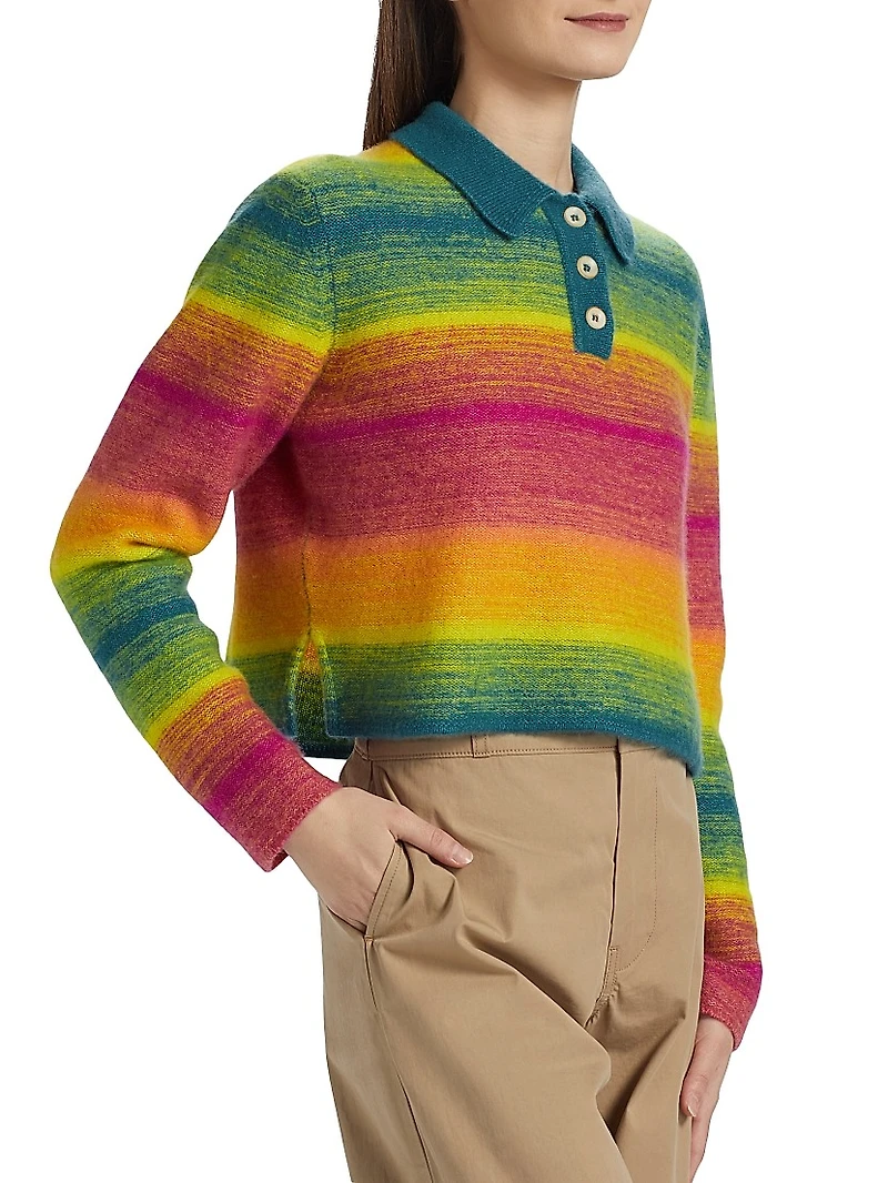 The Blurry Stripe Rugby Cashmere & Cotton Sweater