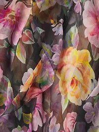 Suri Ruffled Floral Silk Maxi Dress