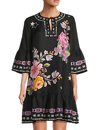Hailee Floral Bell-Sleeve Minidress