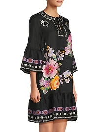 Hailee Floral Bell-Sleeve Minidress
