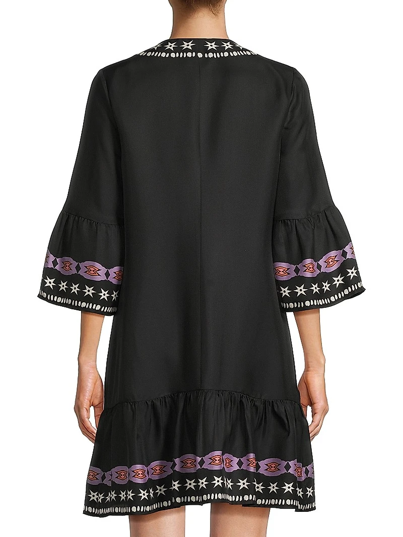 Hailee Floral Bell-Sleeve Minidress