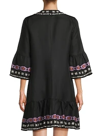 Hailee Floral Bell-Sleeve Minidress