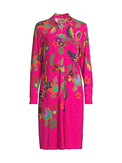The Janie Favorite Floral Midi-Shirtdress