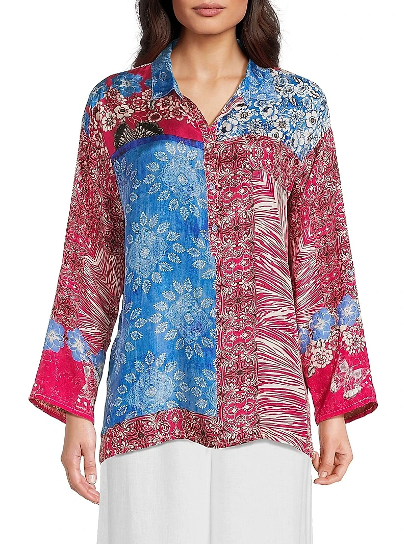Audrey Floral Silk Shirt