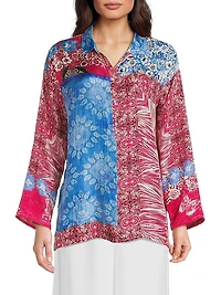 Audrey Floral Silk Shirt