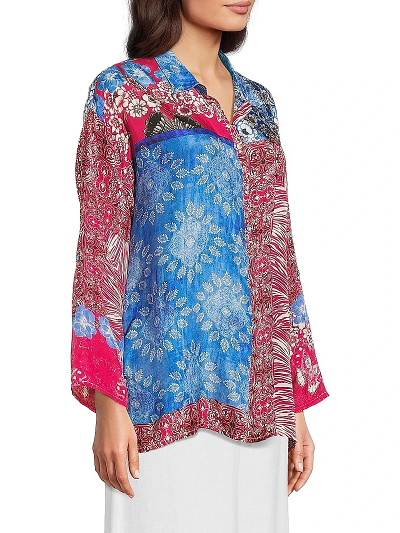 Audrey Floral Silk Shirt